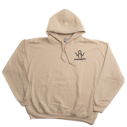 unapologetic Embroidered Sand Hoodie