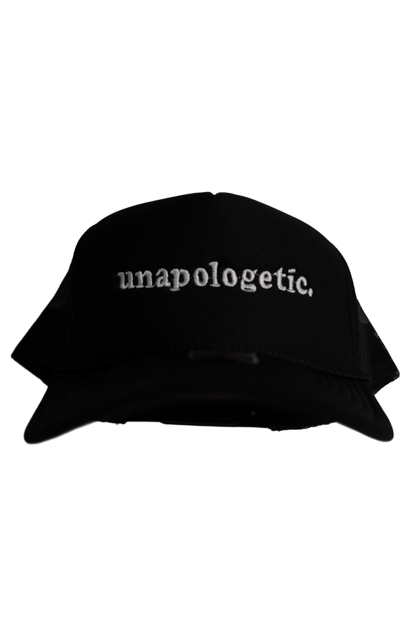 Unapologetic Trucker Hat, Black